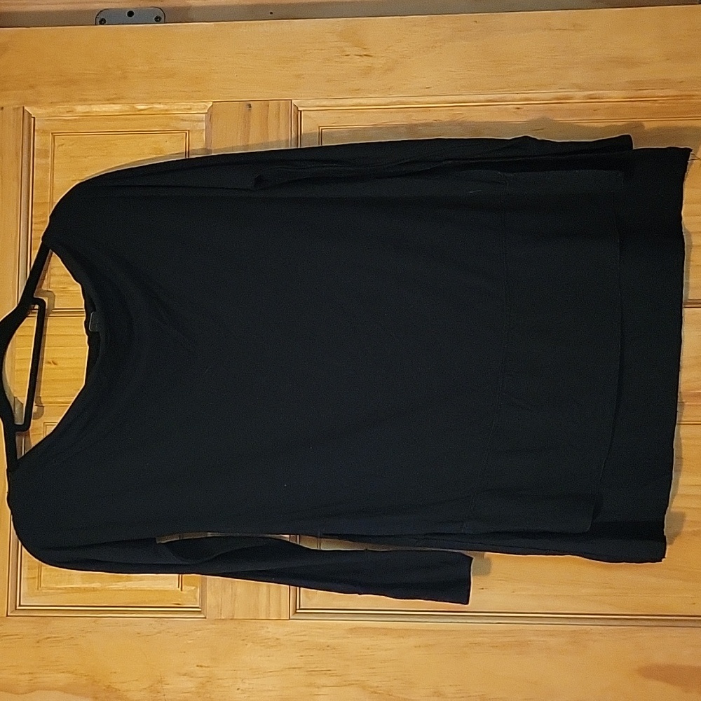 Free People, we the free black knit tunic with high cut sides